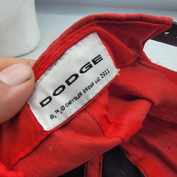 Dodge Motorsports Adults Black Red Baseball Cap Adjustable Snapback Hat - Picture 5 of 10